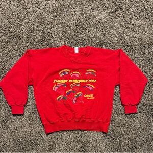 Red Savoie France Crew Neck Sweater